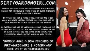 Double ass-fuck elbow going knuckle deep and punching of Dirtygardengirl & Hotkinkyjo